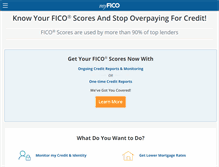 Tablet Screenshot of myfico.com