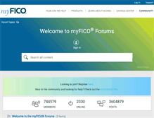 Tablet Screenshot of ficoforums.myfico.com